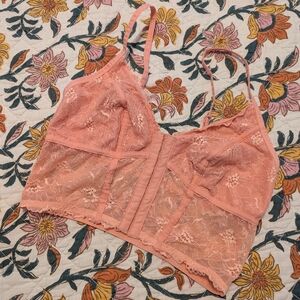 Colsie EUC Pink Lace Bralette Size Medium